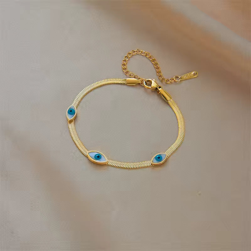Triple eye snake bracelet