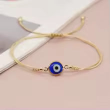 Adjustable evil eye bracelet